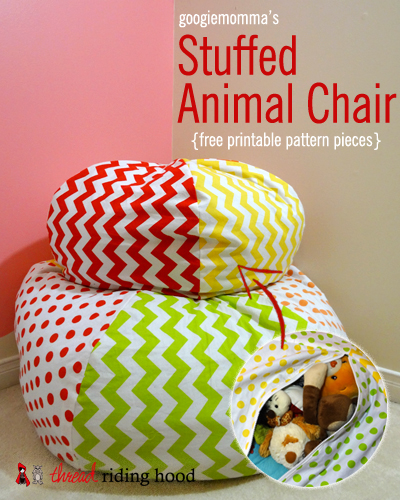 googiemomma Stuffed Animal Chair {+ printable pattern pieces}